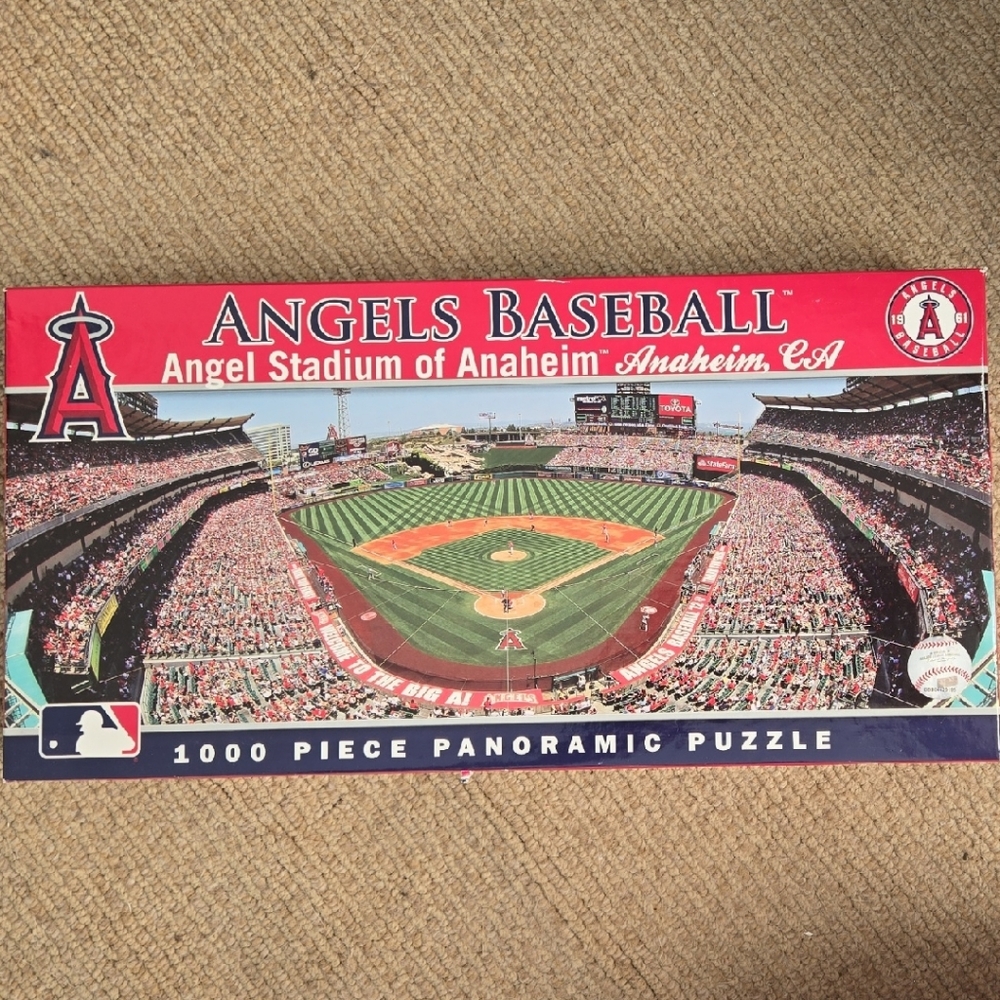 Angels Baseball Panoramic Puzzle - Red